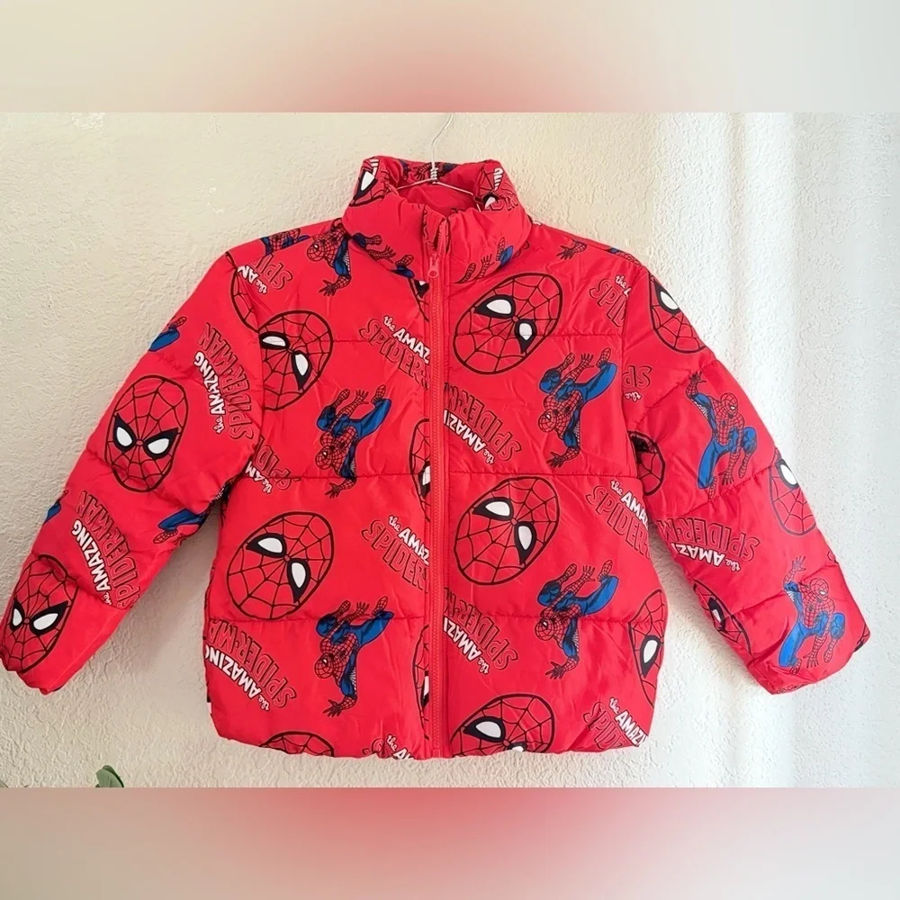 Spiderman kids jacket size 10/12 NEW large new